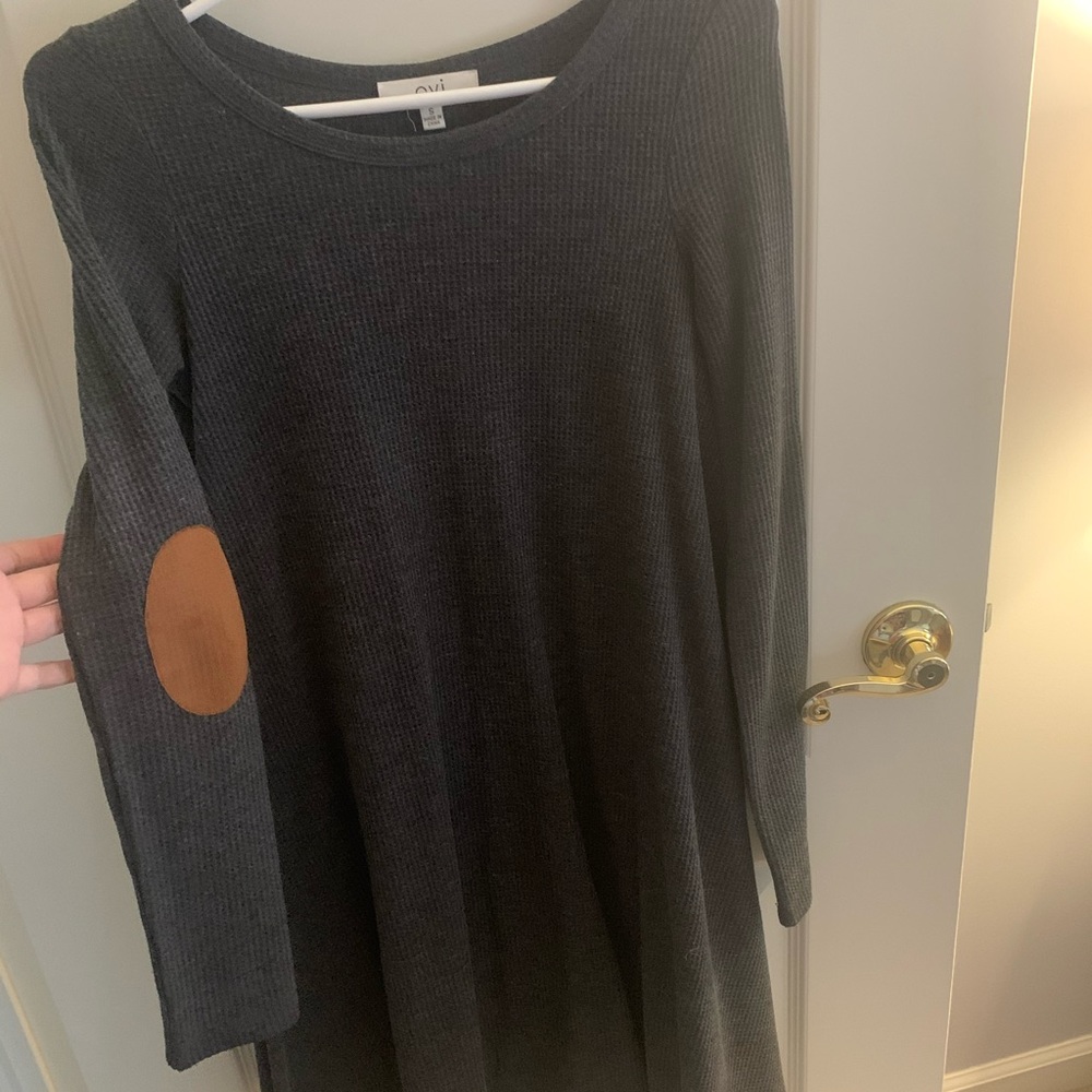 Suede Elbow Patch Dress